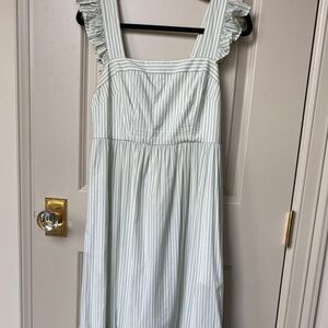 Gal Meets Glam Maxi Striped Green and White Dress